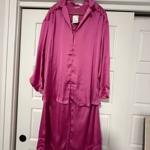 Free People Dreamy Days pink set NWT large